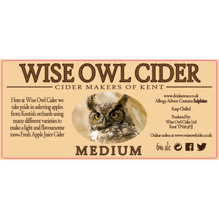 Wise Owl Cider Medium – Buy Cider online on EeBriaTrade.com